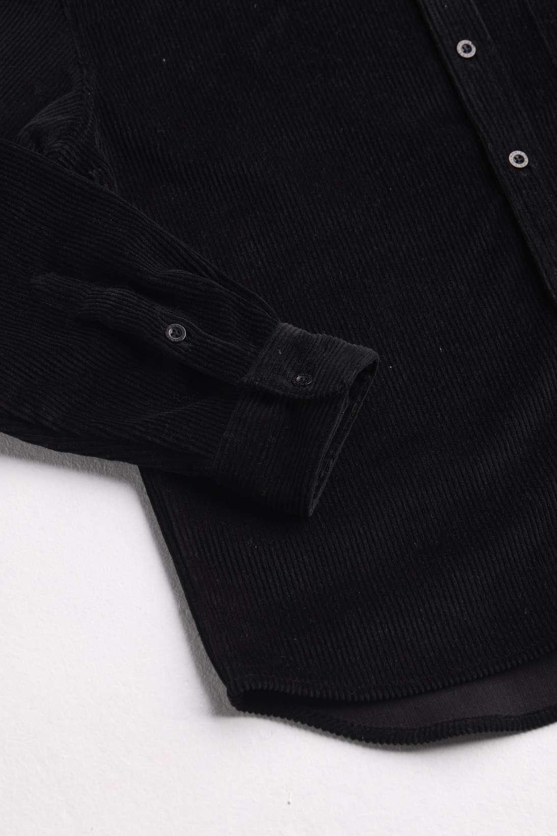 Arniko Durga Winter Cord Shirt Black Unisex Bio-Baumwolle schwarz